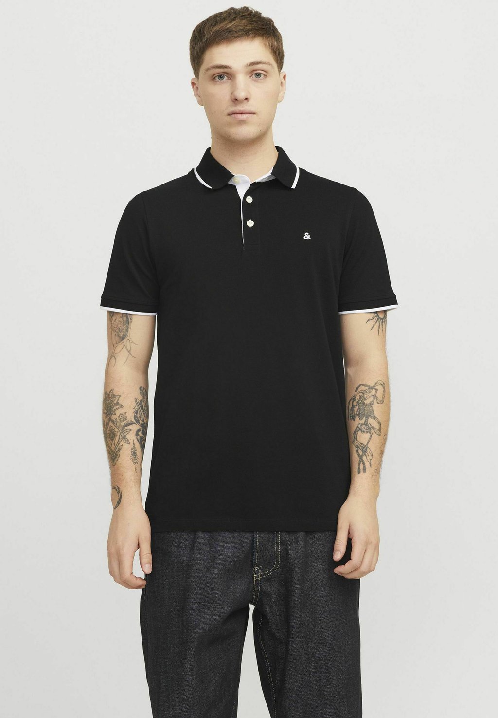 

Рубашка поло JJEPAULOS SS NOOS Jack & Jones, черный