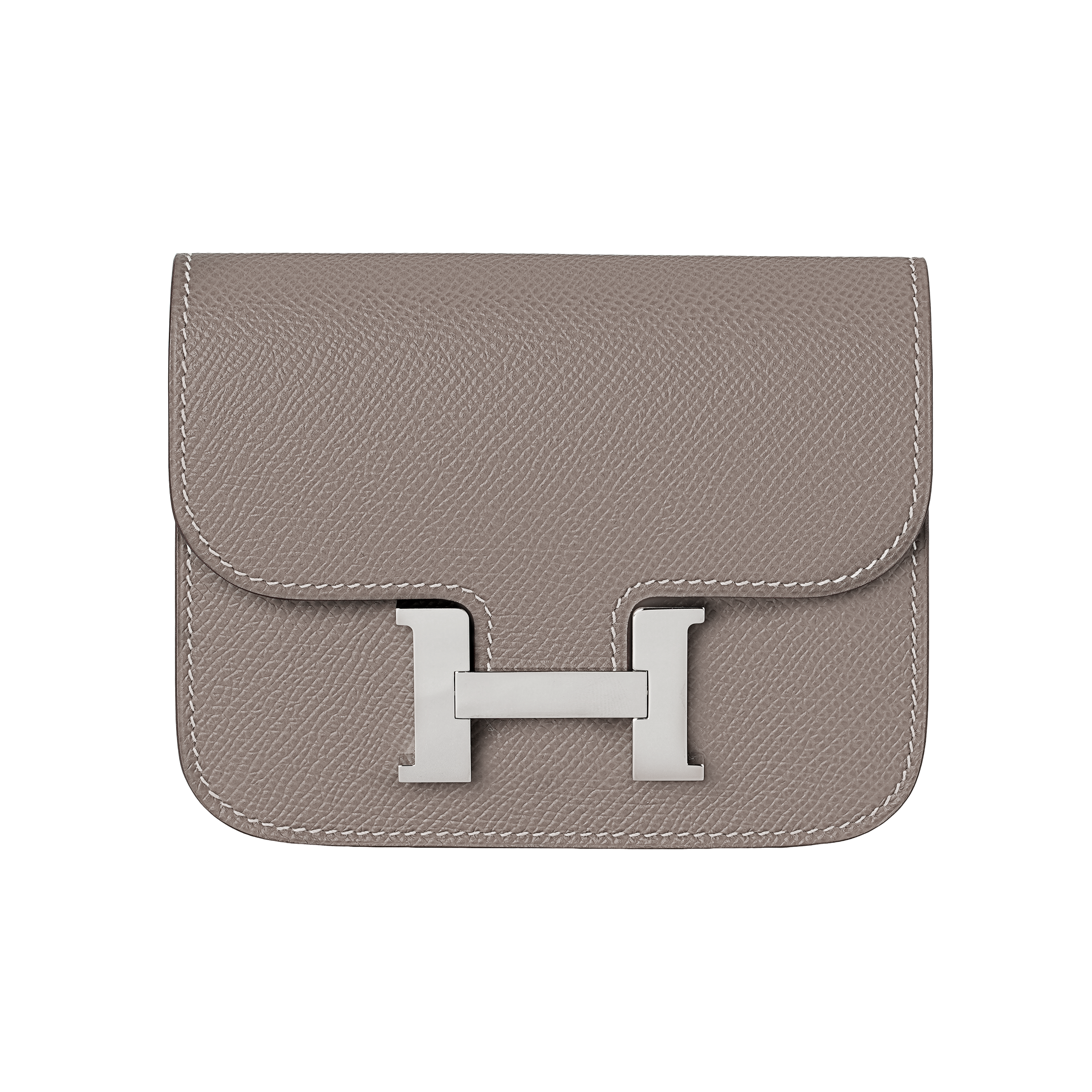 

Констанс Слим Клатч на пояс из кожи Эпсом Женский Слоновая Серая HERMES