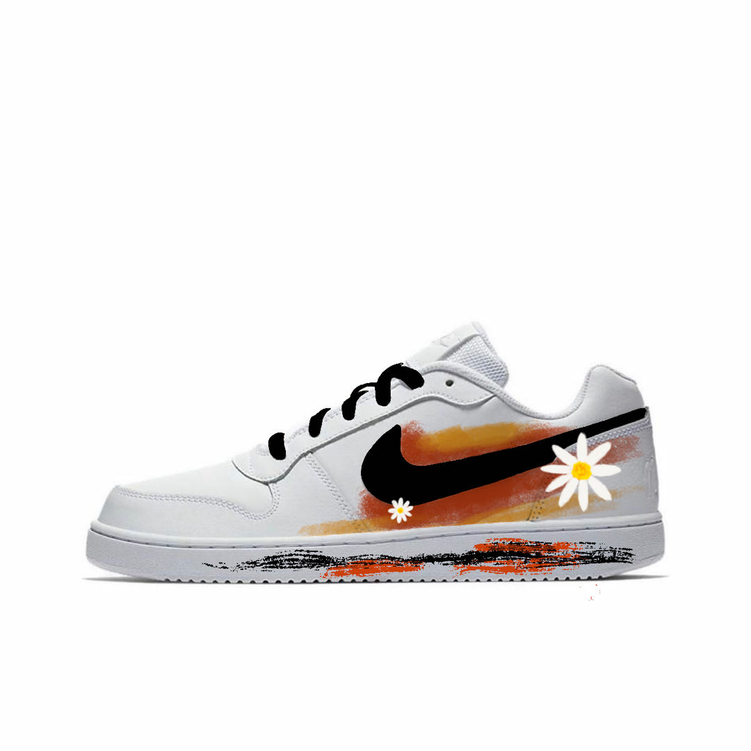 

Nike Низкие, износостойкие, противоскользящие кроссовки для скейтбординга EBERNON Small Daisy, мужские, черно-белые