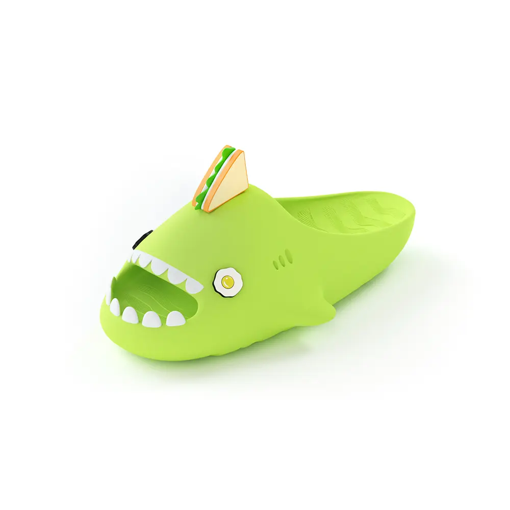 

HelloSlippers Акулки Сэндвич, Слайдеры Унисекс Неоново-Зеленые, цвет Neon Green