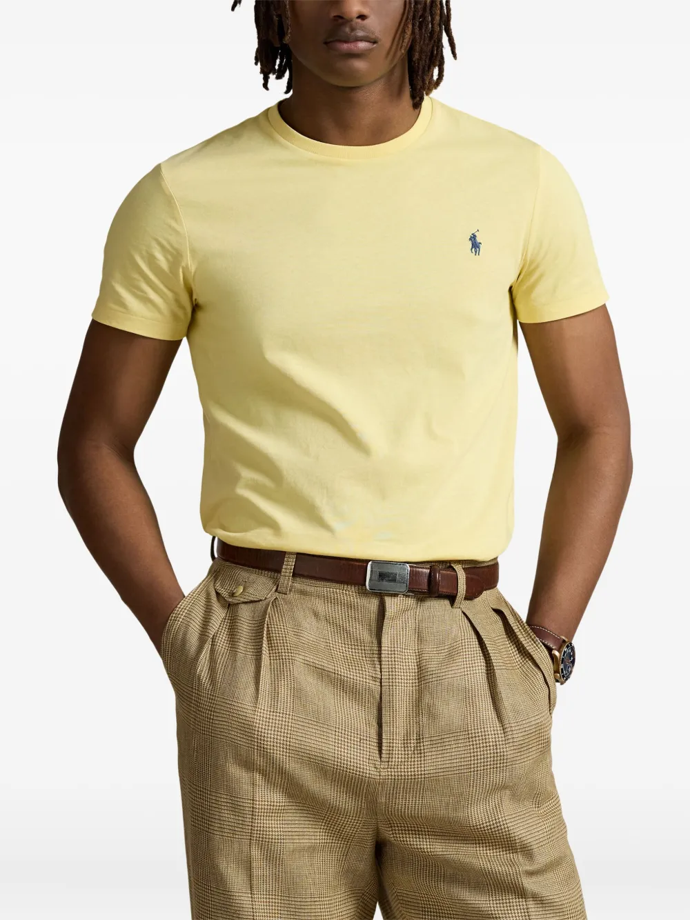 Футболка с круглым вырезом и логотипом POLO RALPH LAUREN, желтый — фото 3