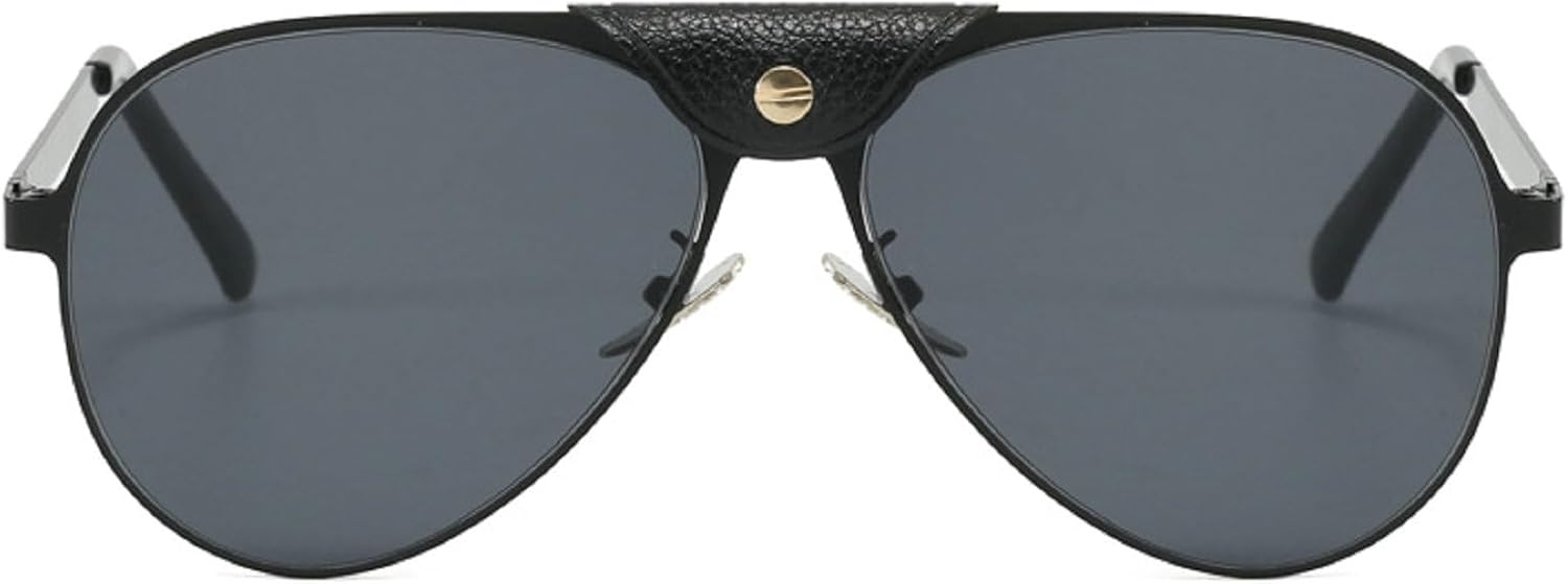 

Роскошные металлические солнцезащитные очки-пилот для мужчин и женщин, модные овальные солнцезащитные очки унисекс, стильные очки с защитой от УФ-излучения UV400 mincl, Black