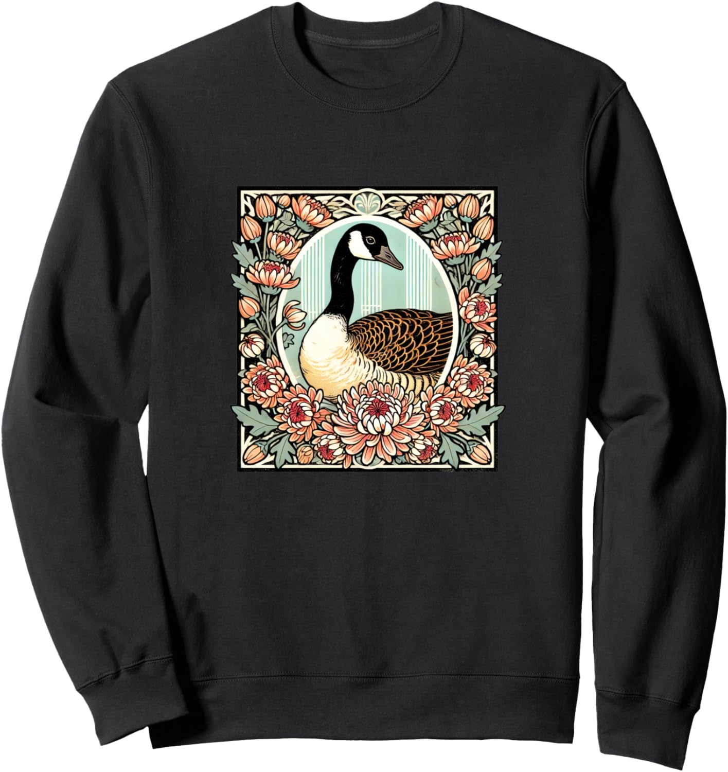 

Иллюстрация канадского гуся, толстовка с изображением канадского гуся Retro Goose Love Snugg, черный