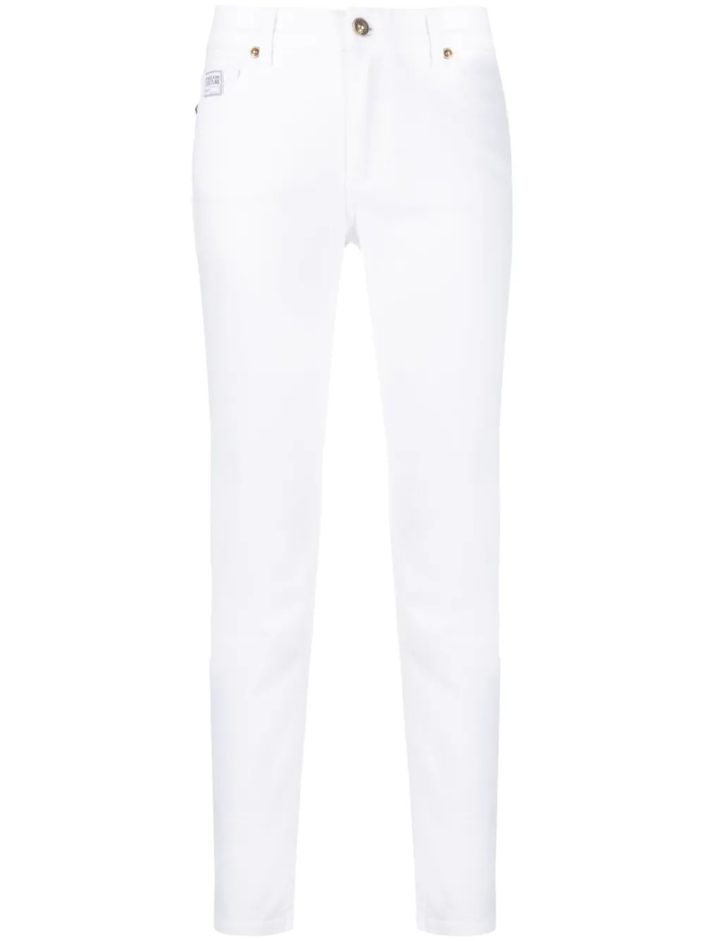 

Джинсы скинни с нашивкой-логотипом Versace Jeans Couture, белый