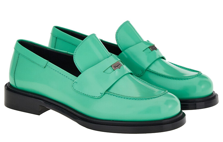 Женские повседневные туфли женские светло-зеленые Ferragamo — фото 3