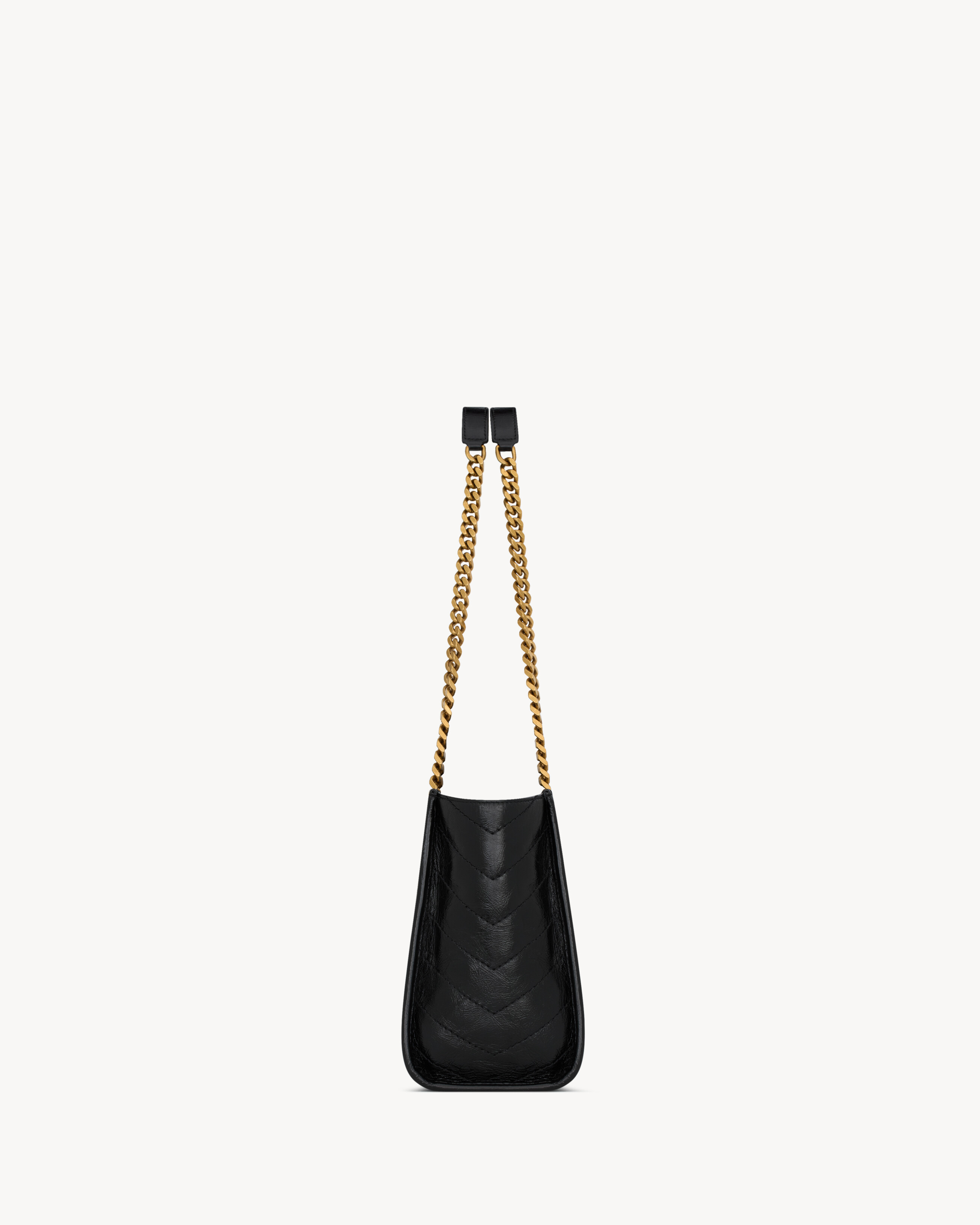 Маленькая сумка для шопинга NIKI из винтажной кожи SAINT LAURENT, черный — фото 4