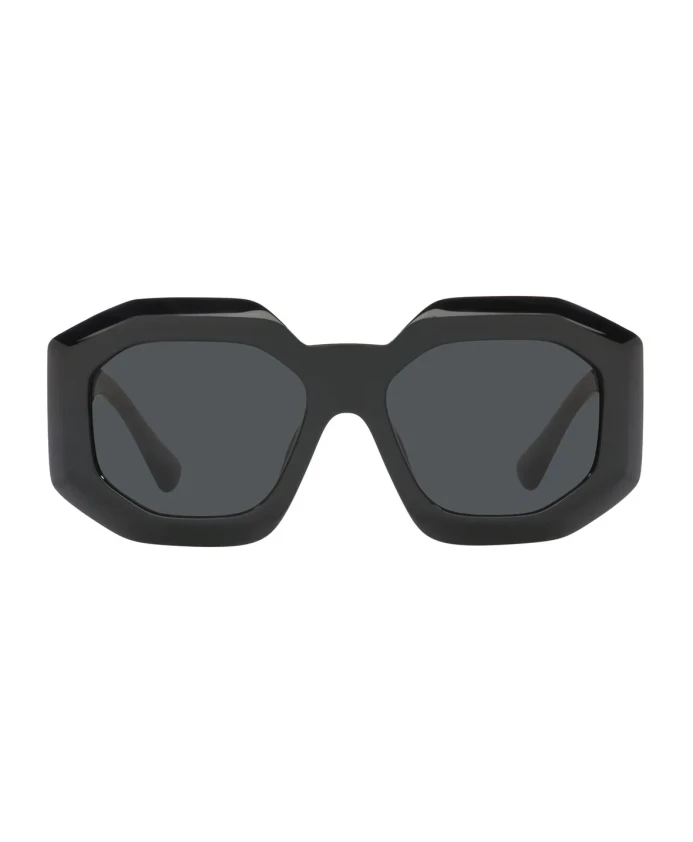 

Солнцезащитные очки неправильной формы, темно-серая оправа. Versace, черный