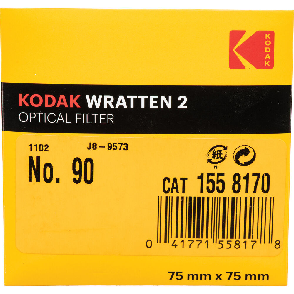 

Фильтр Kodak 3 x 3" #90 Dark Gray Amber Wratten 2 Optical Gel 1558170