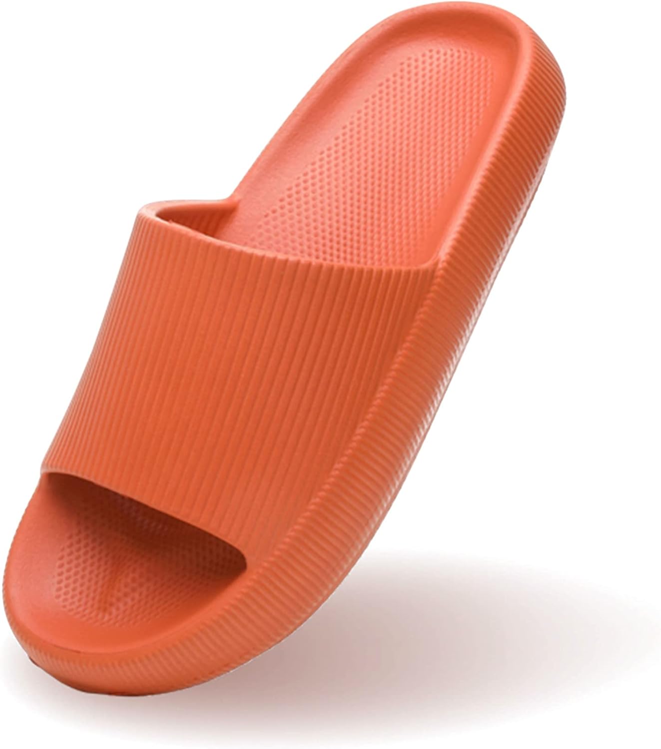 

Элегантные домашние тапочки для женщин и мужчин, быстросохнущие, нескользящие, с открытым носком, на толстой подошве, серые Stunner