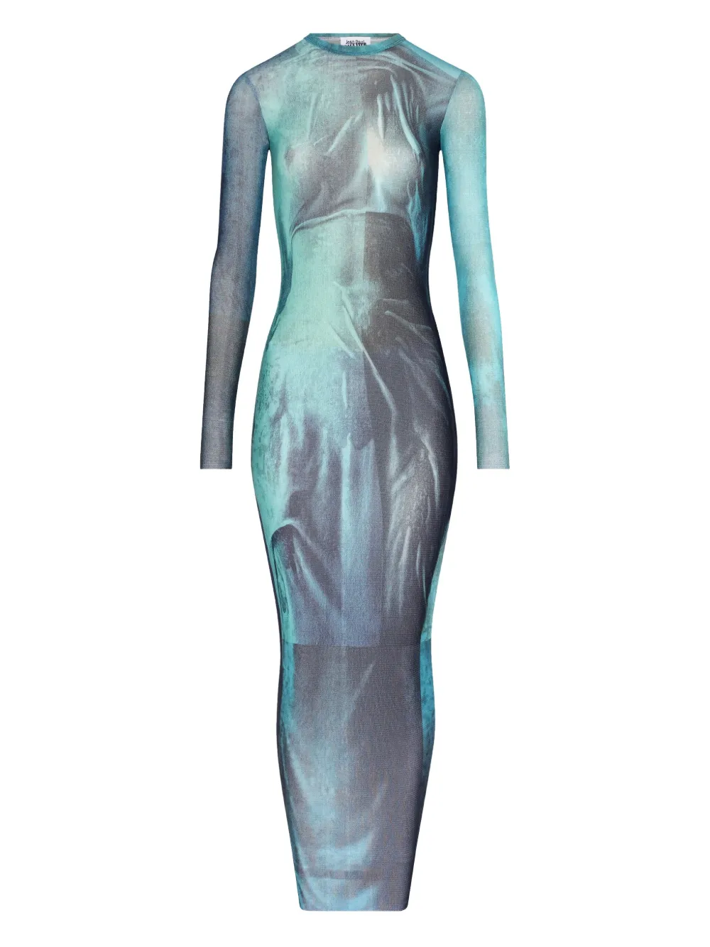 

Платье макси с принтом Water Jean Paul Gaultier, синий