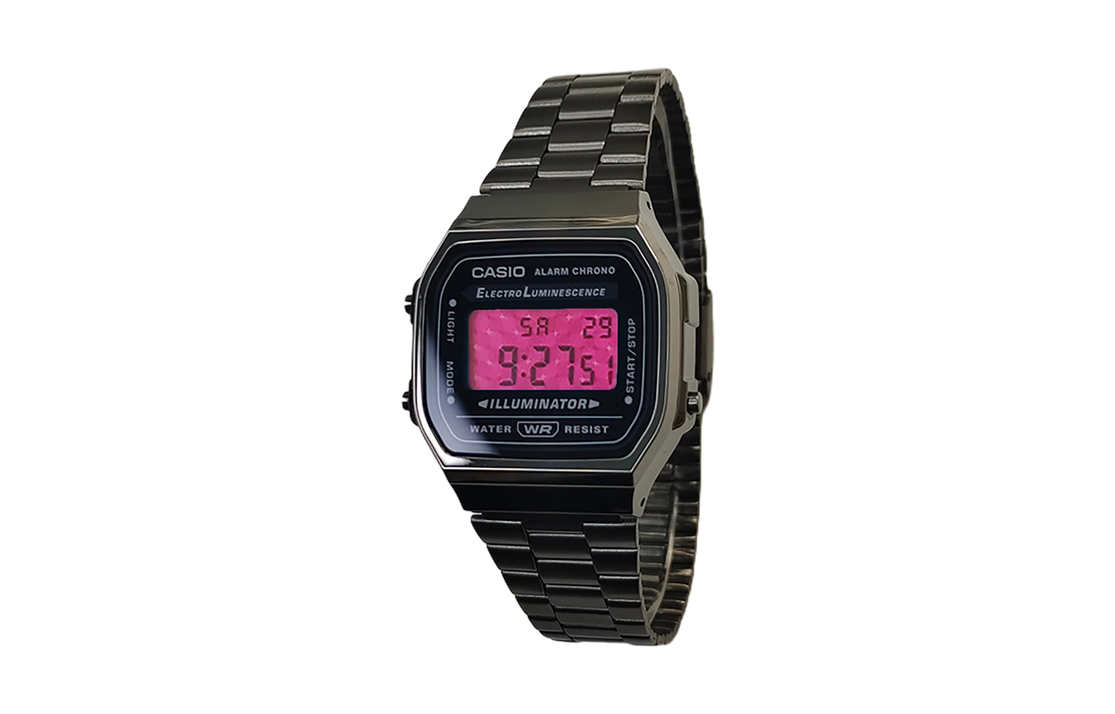 

CASIO Часы Vintage A168, Black Dial Barbie Pink Plaid