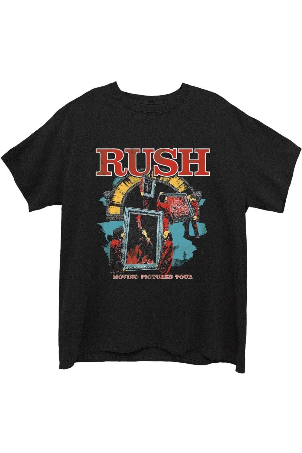 

Хлопковая футболка с движущимися картинками Rush, черный