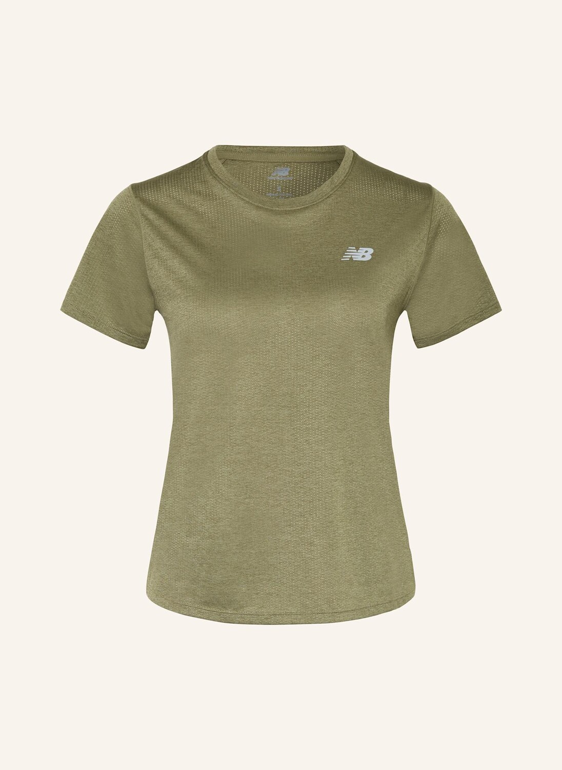 

Беговая рубашка nb athletics new balance, оливковый