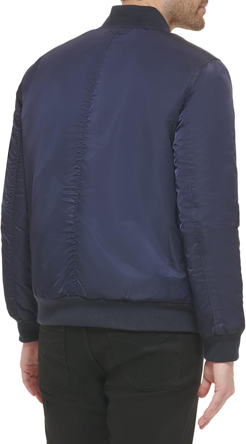 Мужская нейлоновая летная куртка Calvin Klein, Nylon Flight True Navy — фото 4