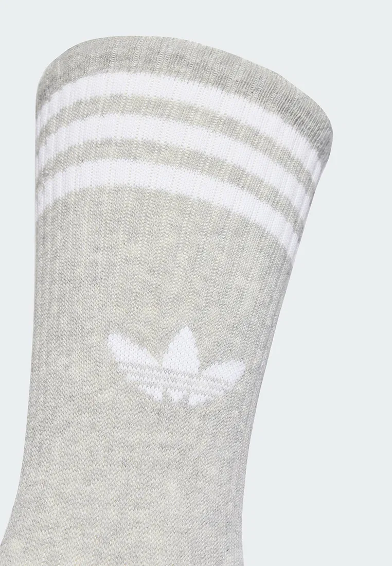 Носки высокие, 3 пары, Adidas, белый/черный/серый — фото 3