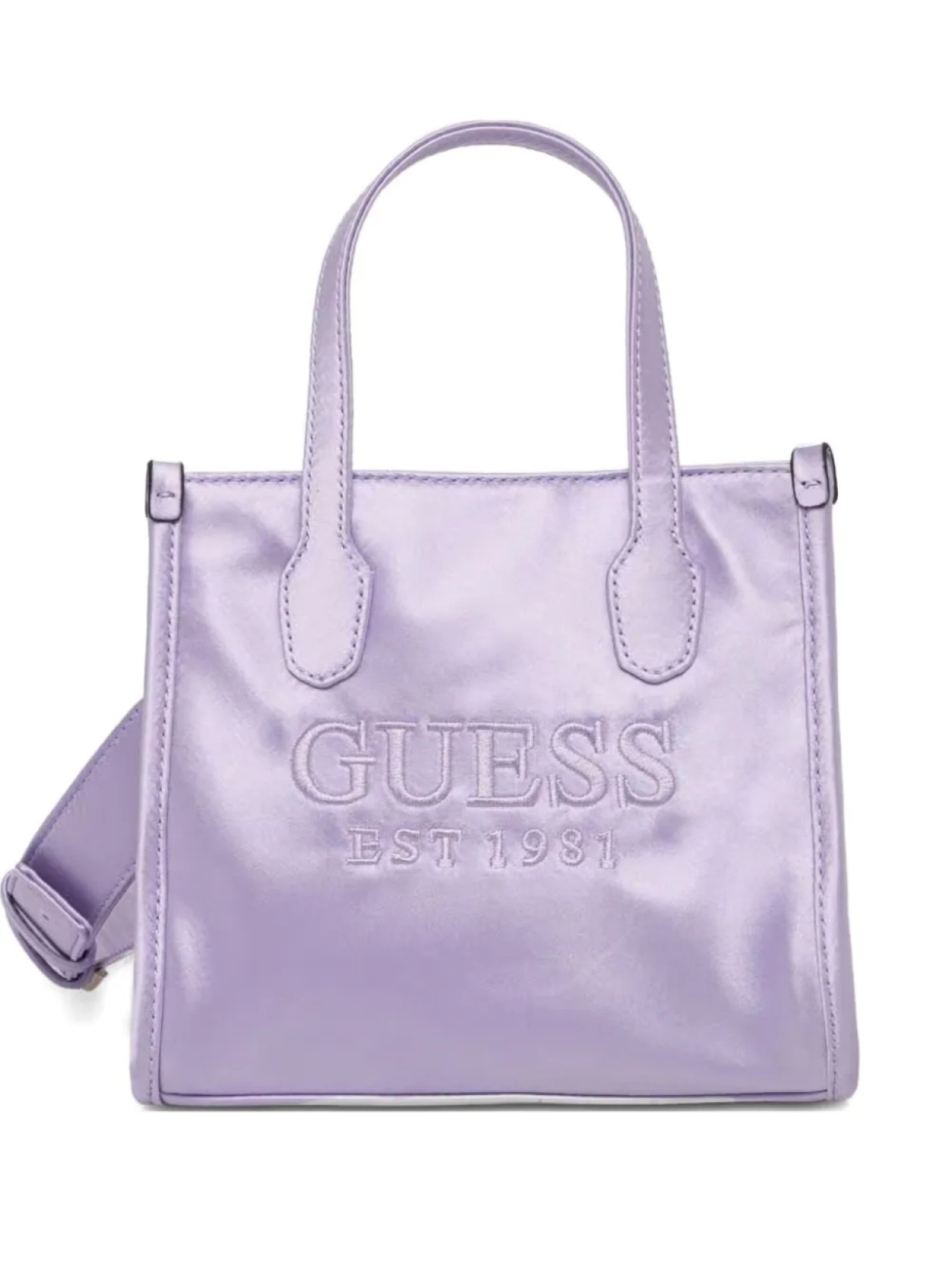 

GUESS USA маленькая сумка-тоут с вышитым логотипом, фиолетовый