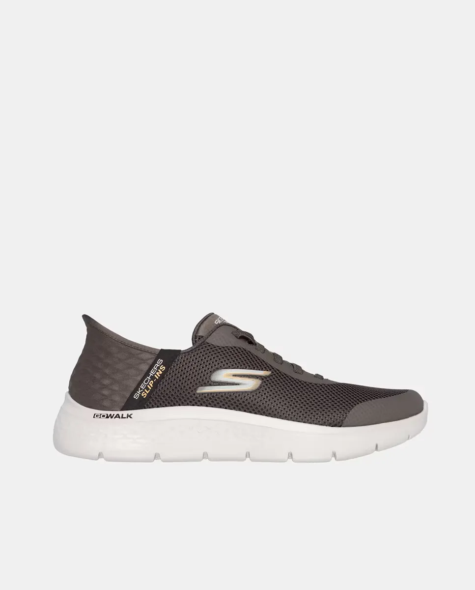 

Слипоны: мужские GO WALK Flex, низкопрофильные Skechers, коричневый