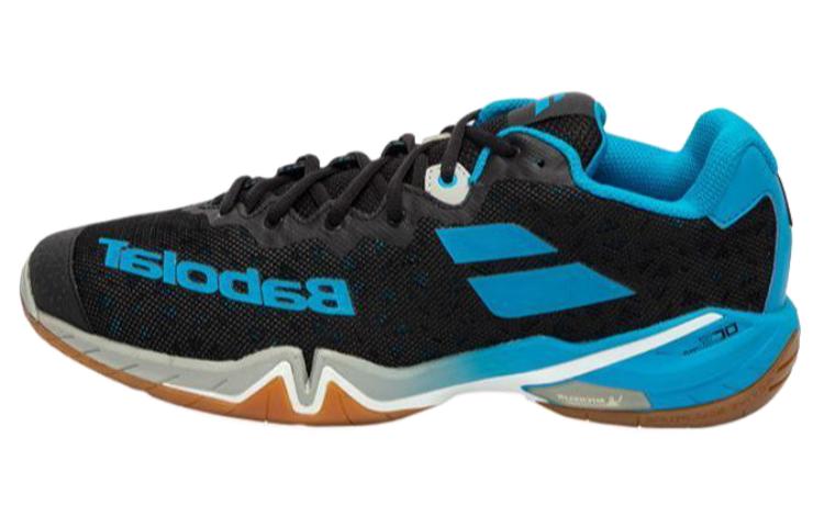 

Тур4 устойчивые к истиранию дышащие низкие кроссовки для бадминтона мужские Babolat, черный/синий