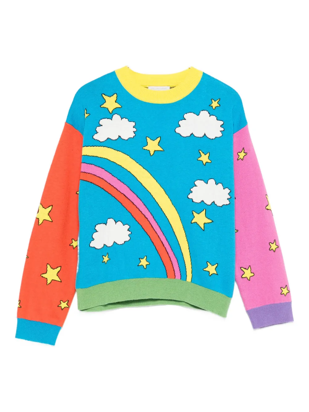 

Свитер с радужным принтом Stella McCartney Kids, синий