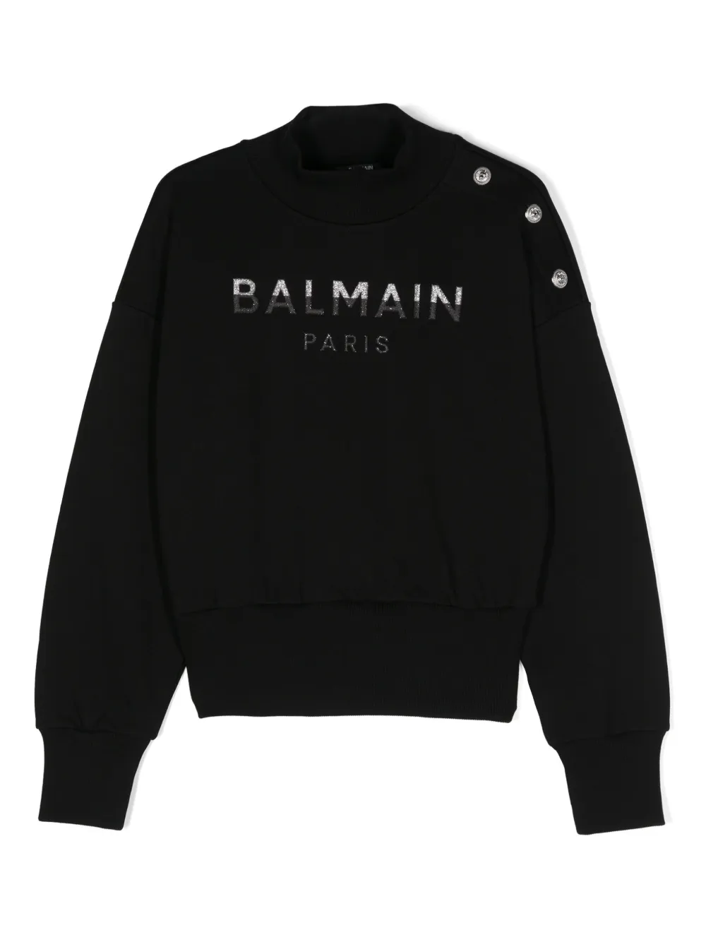 

Толстовка с тисненым логотипом Balmain Kids, черный