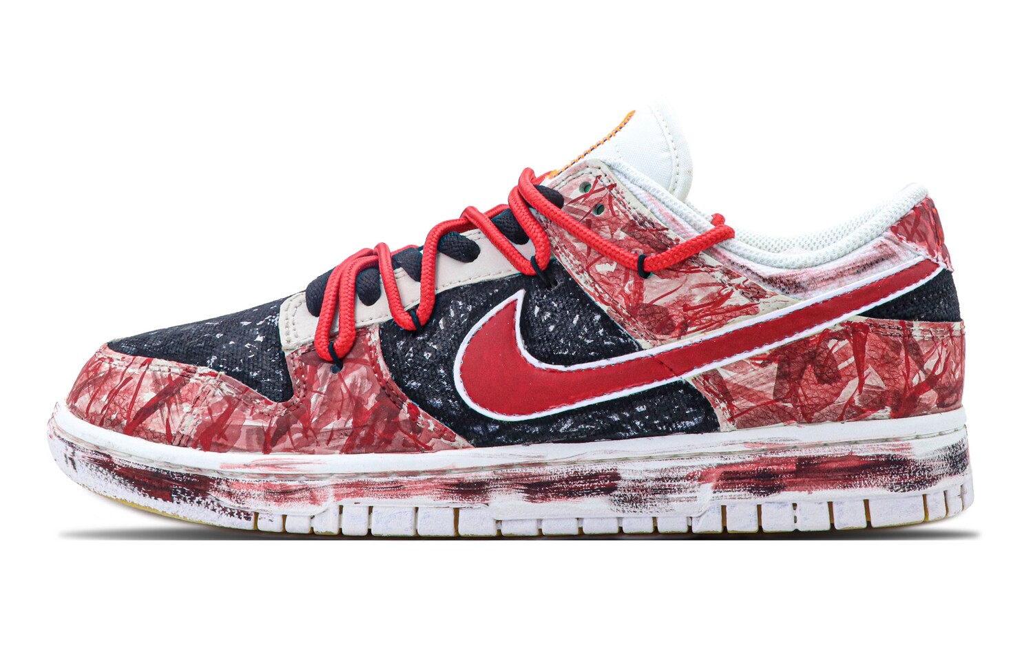 

Кроссовки Nike Dunk Skateboarding Shoes Unisex Low-top Black, цвет Scarlet