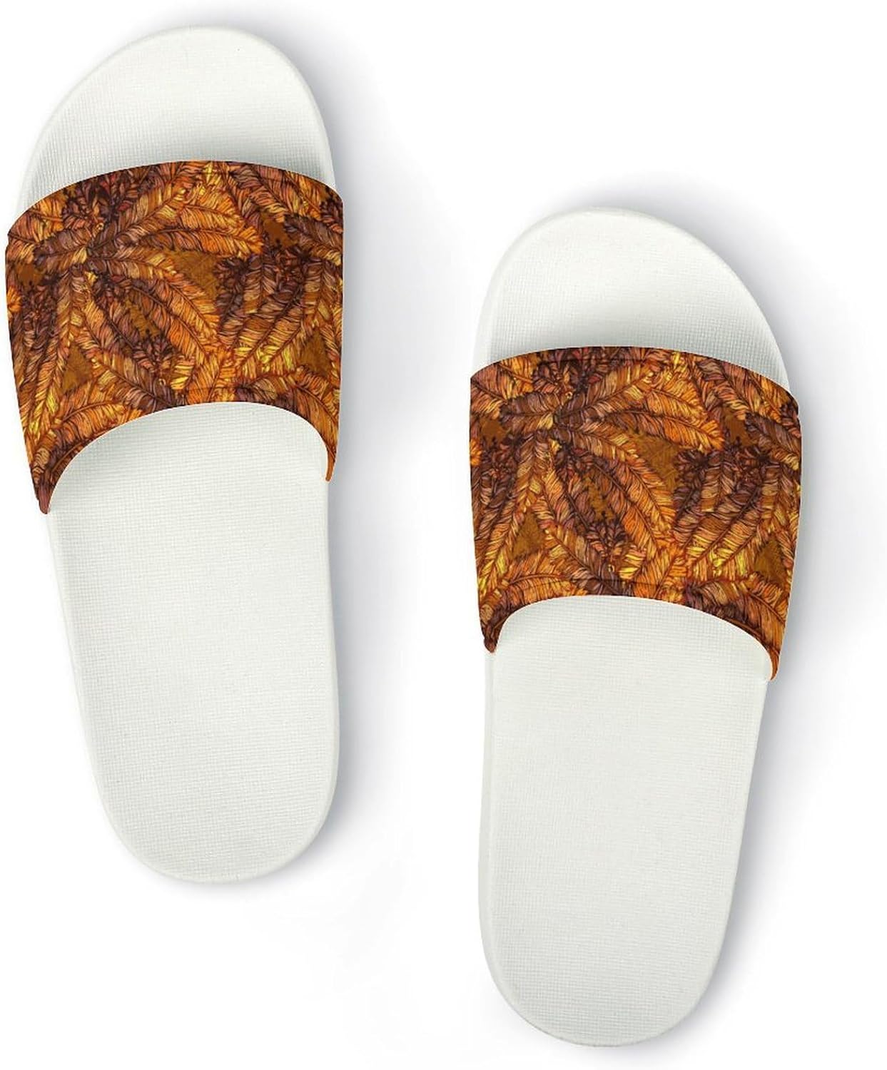 

Унисекс сланцы с принтом «Сосновый лес» - Пляжные сланцы с принтом - Можно носить дома или на улице Generic, белый