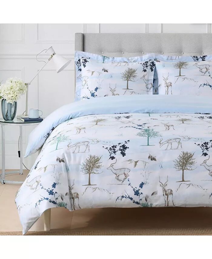 

Комплект пододеяльников Alpine Snow из 100% хлопка, полный/королевский размер Egyptian Linens, синий