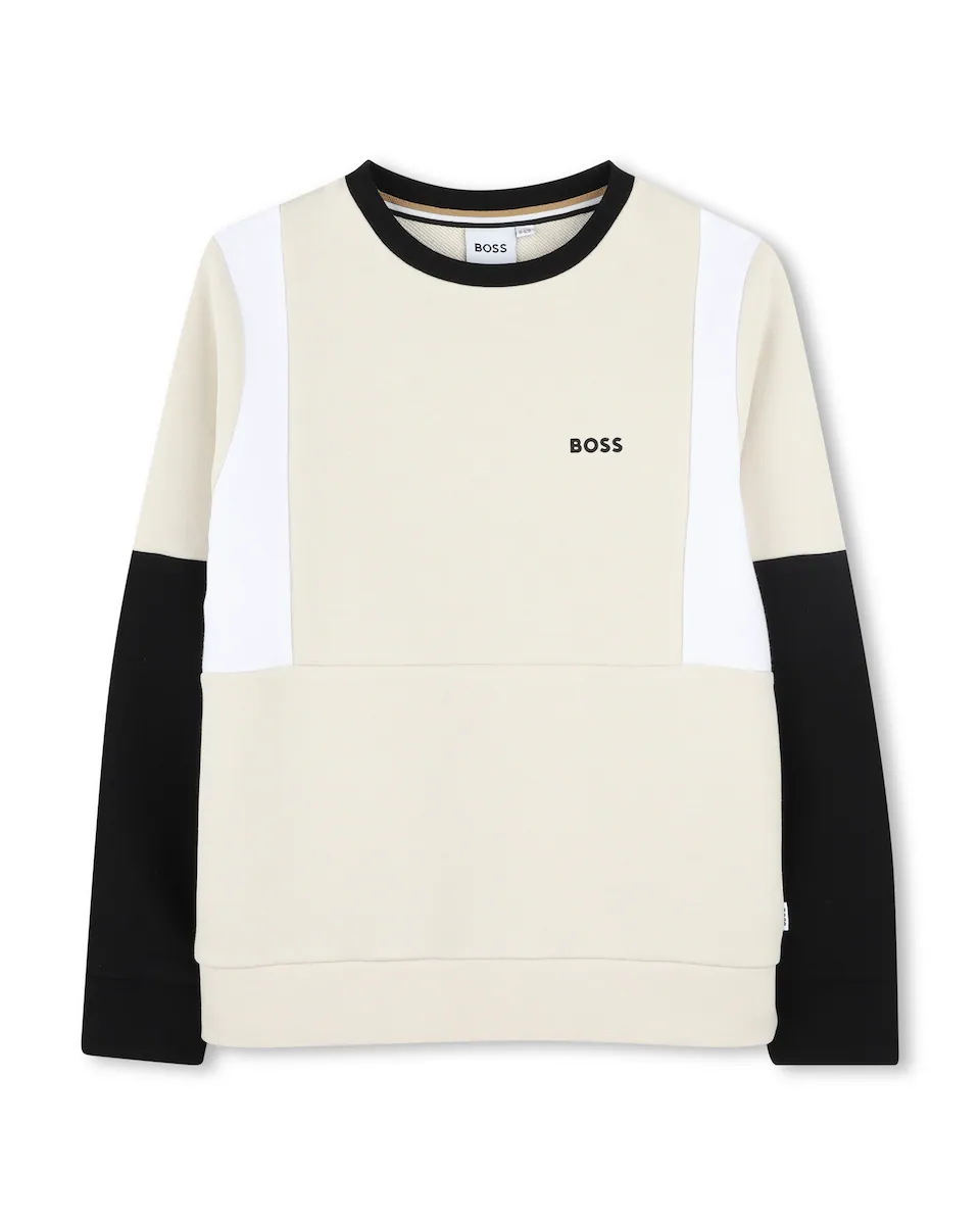 

Белая толстовка для мальчиков с длинными рукавами BOSS Kidswear, белый