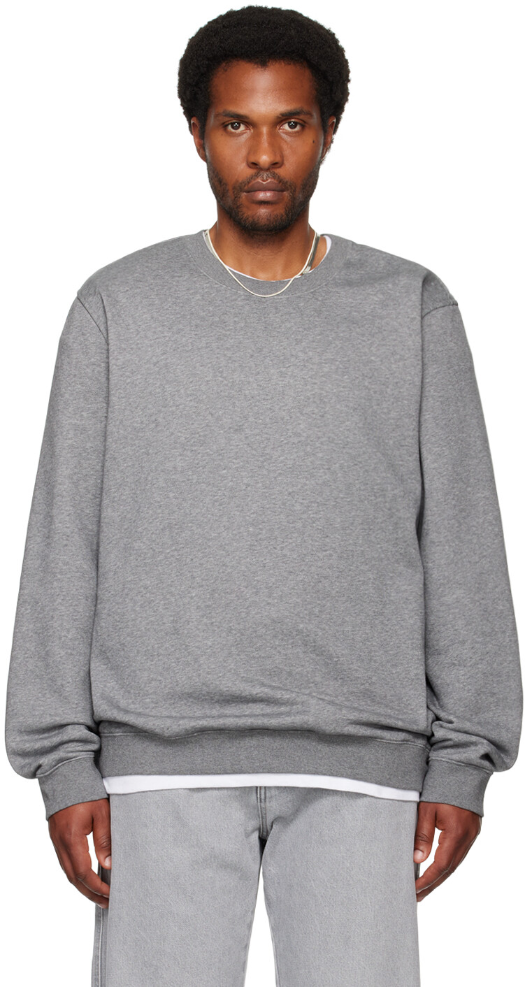 

Толстовка Lounge Crewneck из серого флиса SKIMS, Dark heather grey