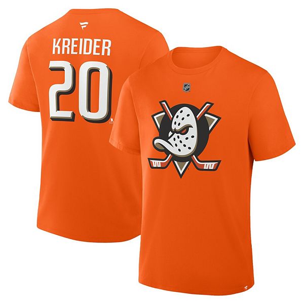 

Футболка с именем и номером Chris Kreider Anaheim Ducks Fanatics