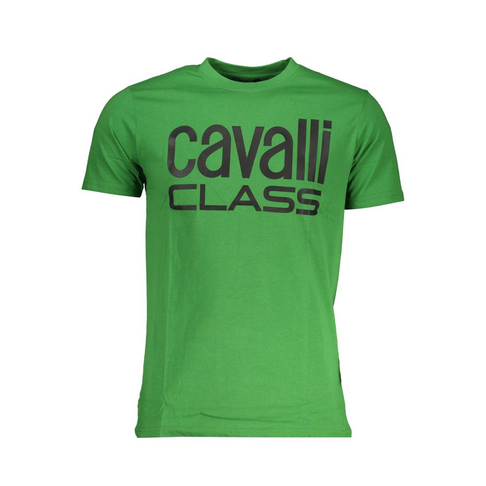 

Зеленая хлопковая футболка cavalli CLASS