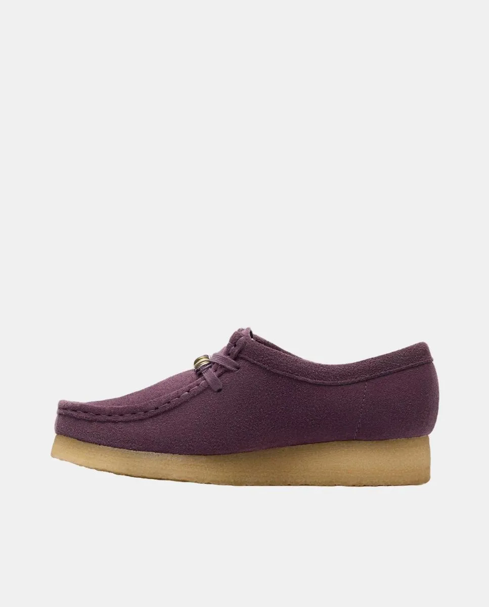 Женские туфли Wallabee Из замши с резиновой подошвой Clarks, фиолетовый — фото 3