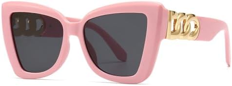 

Винтажные солнцезащитные очки «кошачий глаз» для женщин, квадратная оправа, солнцезащитные очки с защитой от УФ-излучения UV400, модные, большие, в стиле стритвеар MTZJH, C4