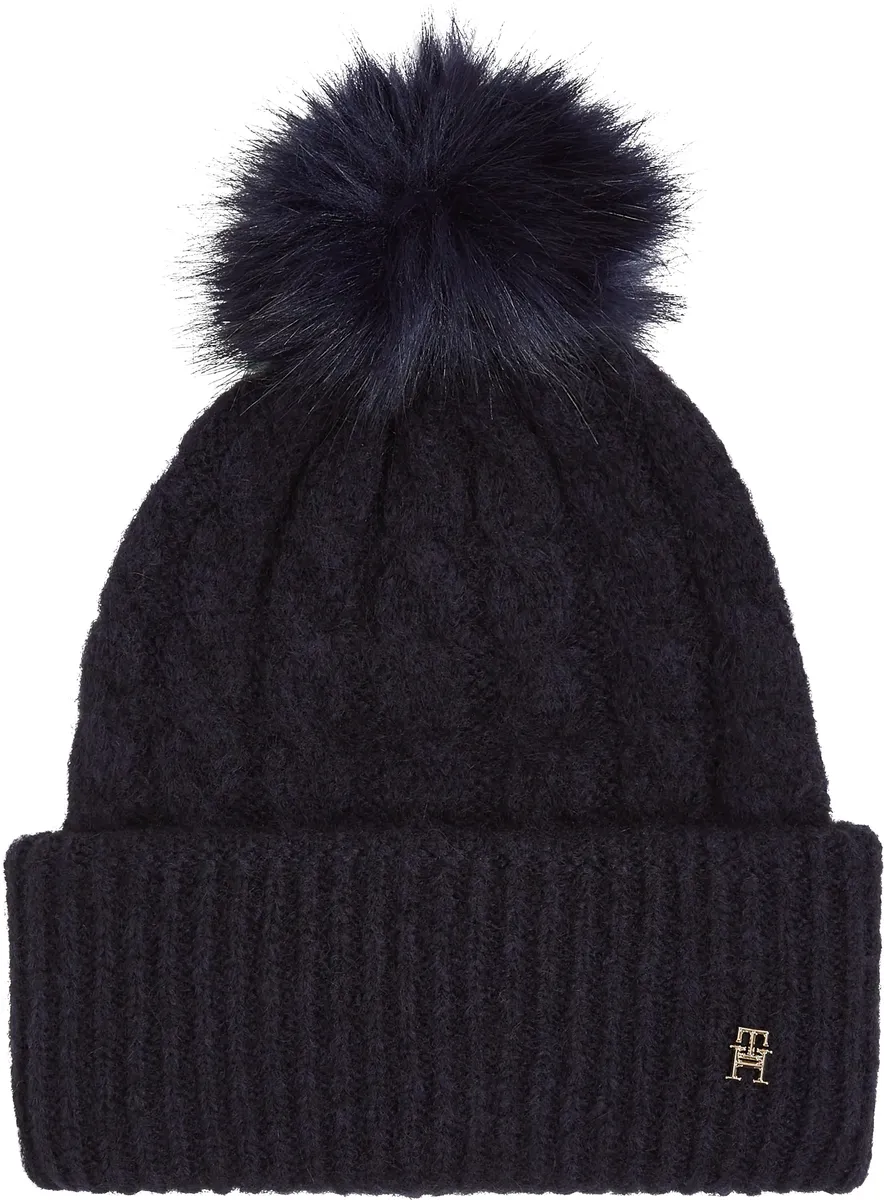 

Шапка Tommy Hilfiger "TH TIMELESS BEANIE CABLE" с помпоном, синий