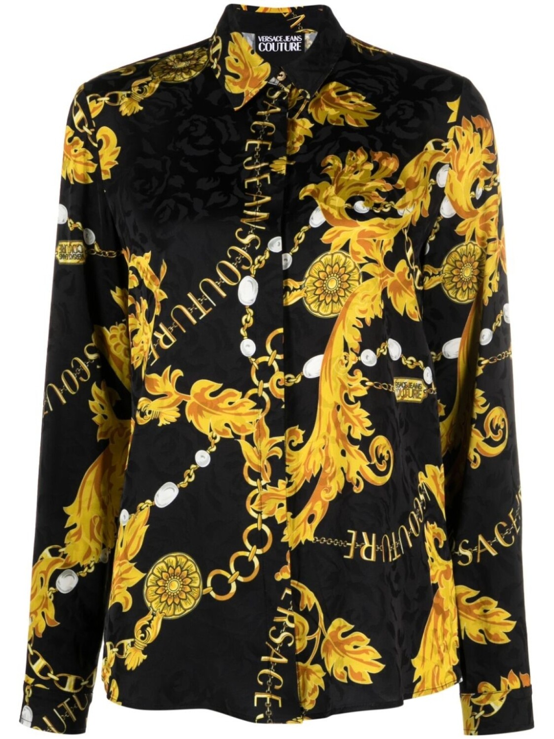 

Versace Jeans Couture блузка с принтом Logo Couture, черный