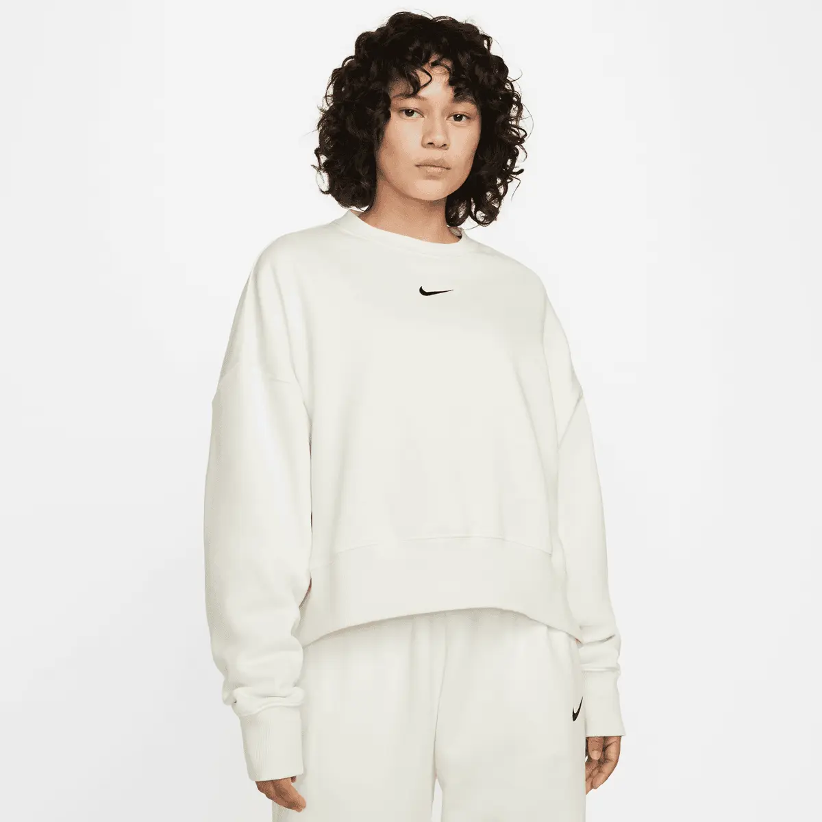 

Толстовка Nike Sportswear Phoenix Fleece Sweatshirt, белый/черный