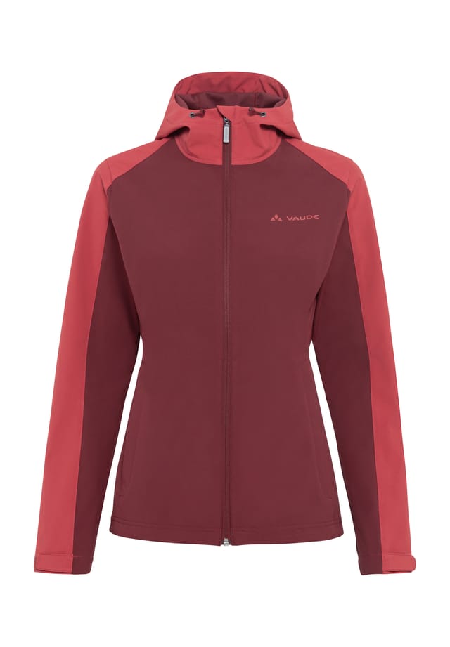 

Куртка софтшелл "Адавия" капюшон воротник-стойка Vaude, цвет 261 dark cherry
