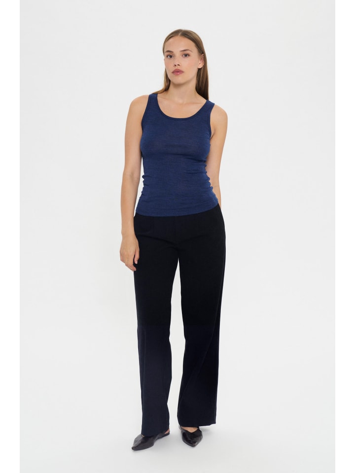 

SAINT TROPEZ Трикотажный топ GarimaSZ, облегающий крой, цвет Pageant Blue Melange