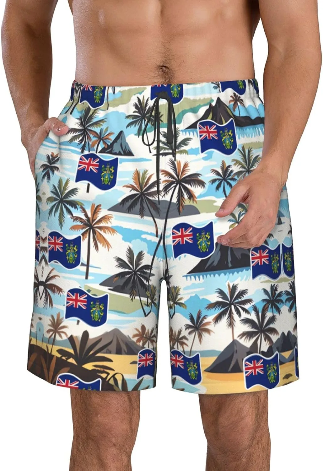 Generic Мужские плавки-шорты Pitcairn Islands Board Shorts Swim Trunks