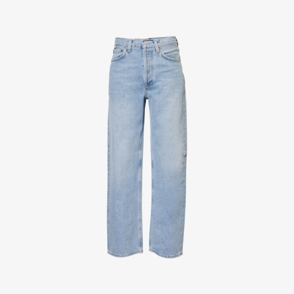 

Джинсы Henson baggy taper из денима Agolde, цвет replica (wshed ind)