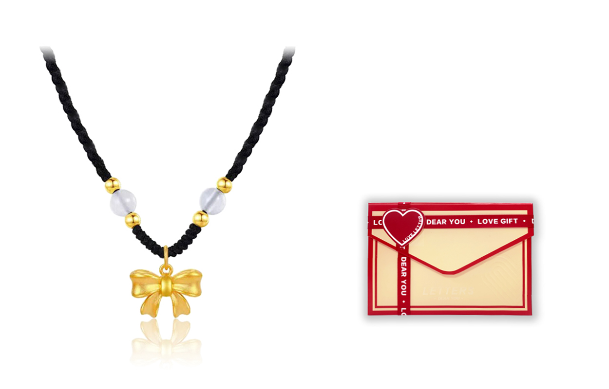 

Женское ожерелье GIFU, Fugitive Princess Bow Necklace + [Love Frequency Gift Box]