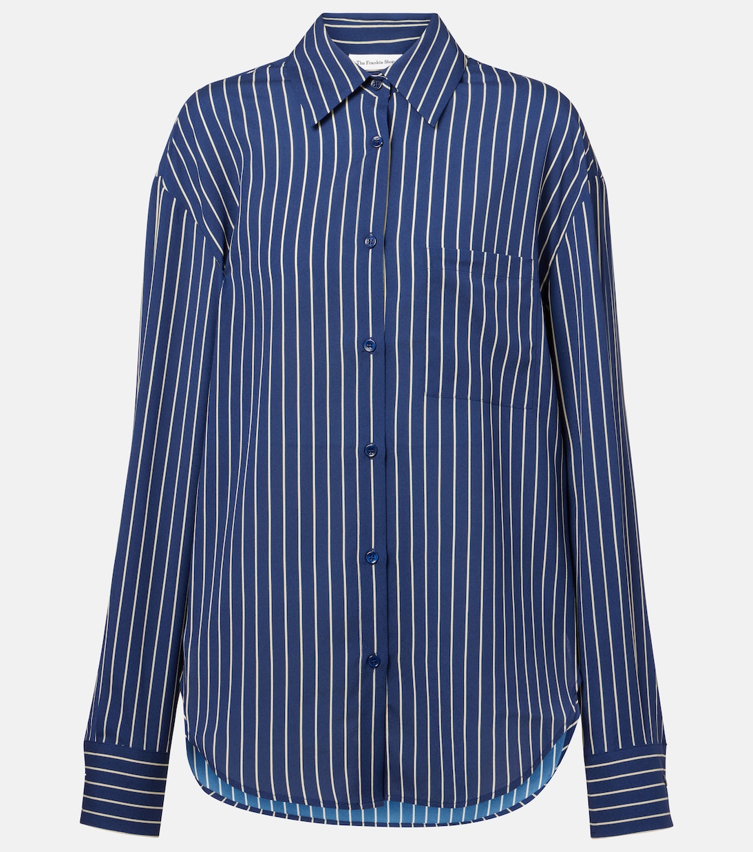 

Рубашка в полоску Lui The Frankie Shop, Navy/Beige Pinstripe