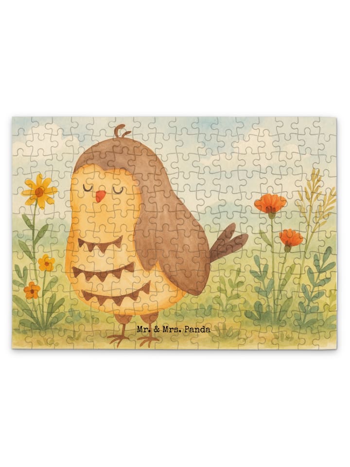 

Mr. & Mrs. Panda Puzzle Owl Satisfied Design without Saying in White