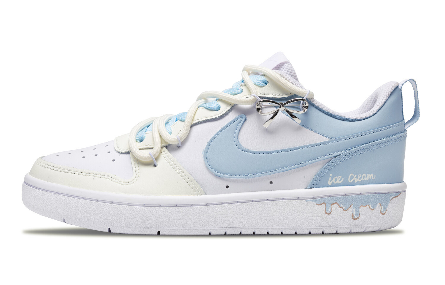 

Кроссовки Nike Court Borough Skateboarding Shoes Women's Low-top White/Royal Blue, белый/синий