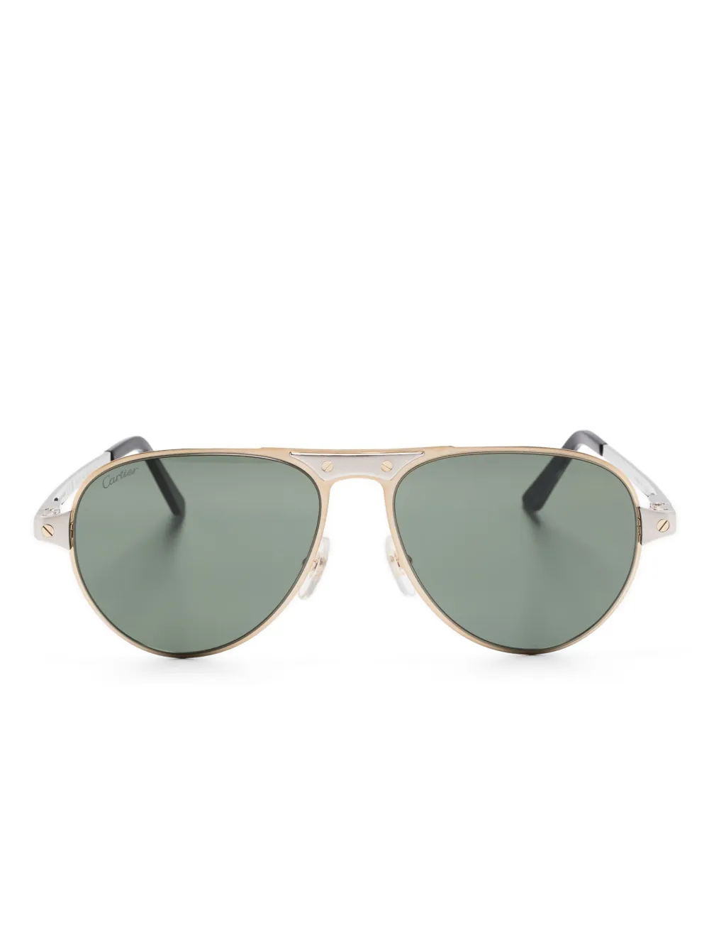 

Солнцезащитные очки-пилоты Santos de Cartier Cartier Eyewear, золотой