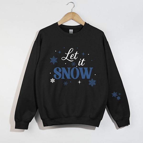 

Графический свитшот Let it snow snowflakes для женщин Simply Sage Market, Midnight, Белый, Графический свитшот Let it snow snowflakes для женщин Simply Sage Market, Midnight