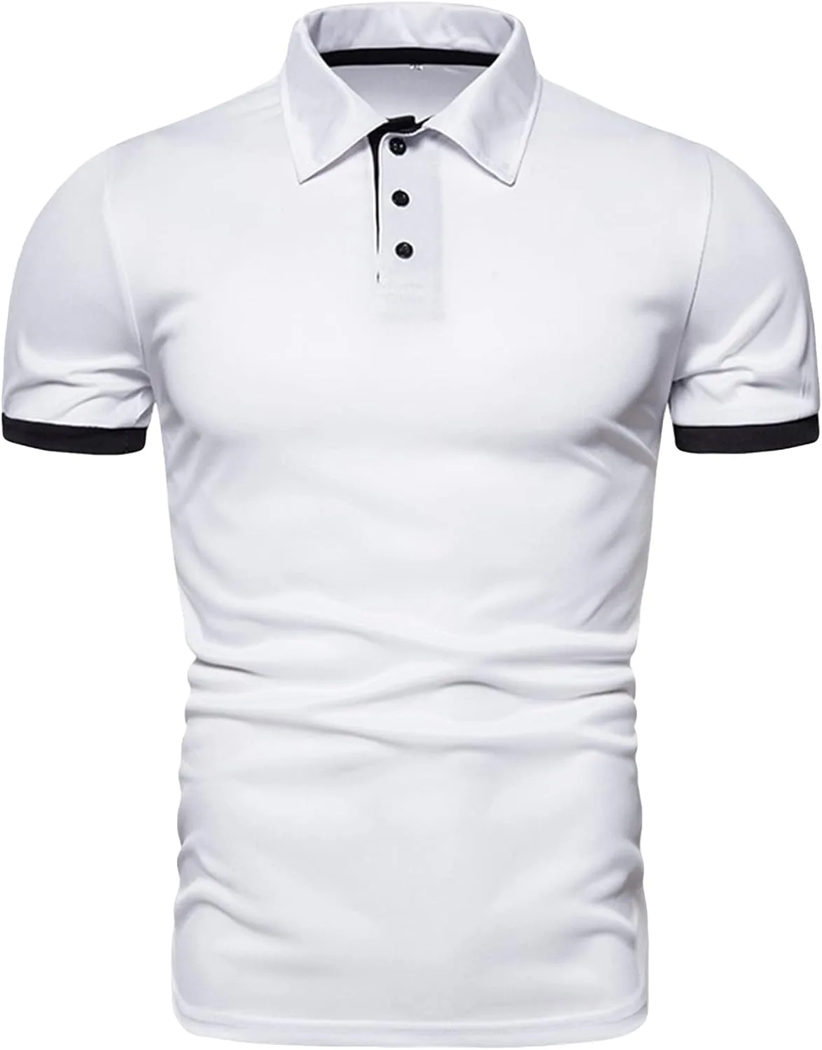 

JEsilunmaMY мужская поло с пуговицами, короткий рукав, slim fit, летняя