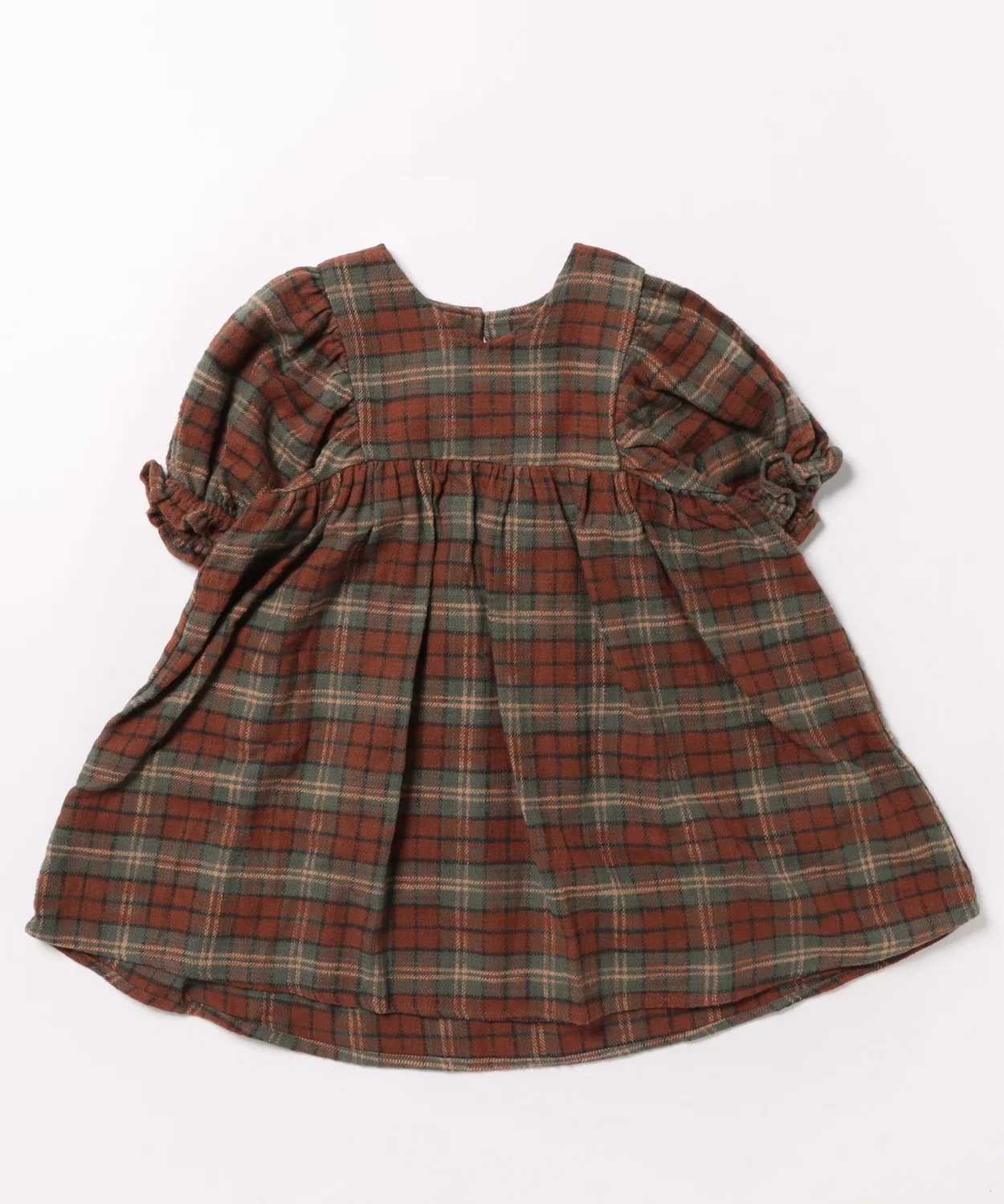 Платье Rylee + Cru Holiday Plaid с паф-рукавами, коричневое