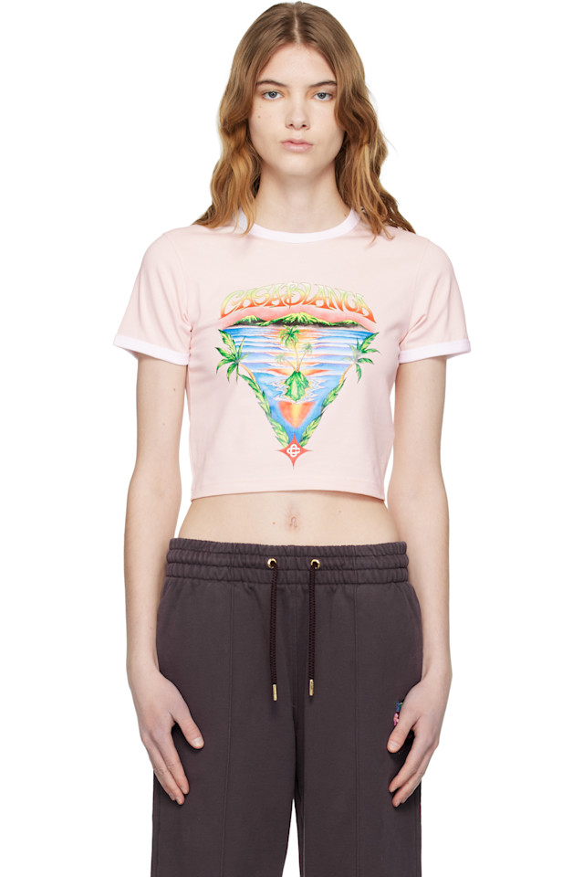 

Футболка с коротким рукавом "Треугольник невинности" Casablanca, розовый