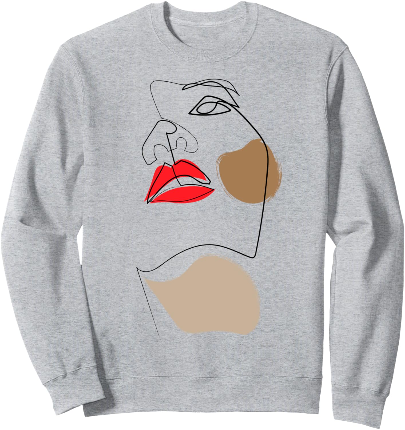 

Абстрактное искусство, минималистичный линейный рисунок, нюдовая толстовка Abstract Art And Line Drawing Designz, серый